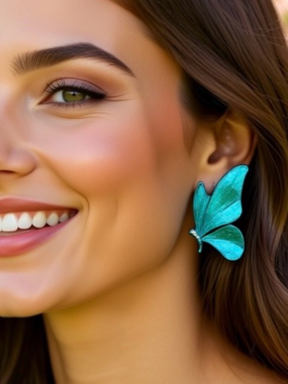 Azure Whisper Butterfly Studs